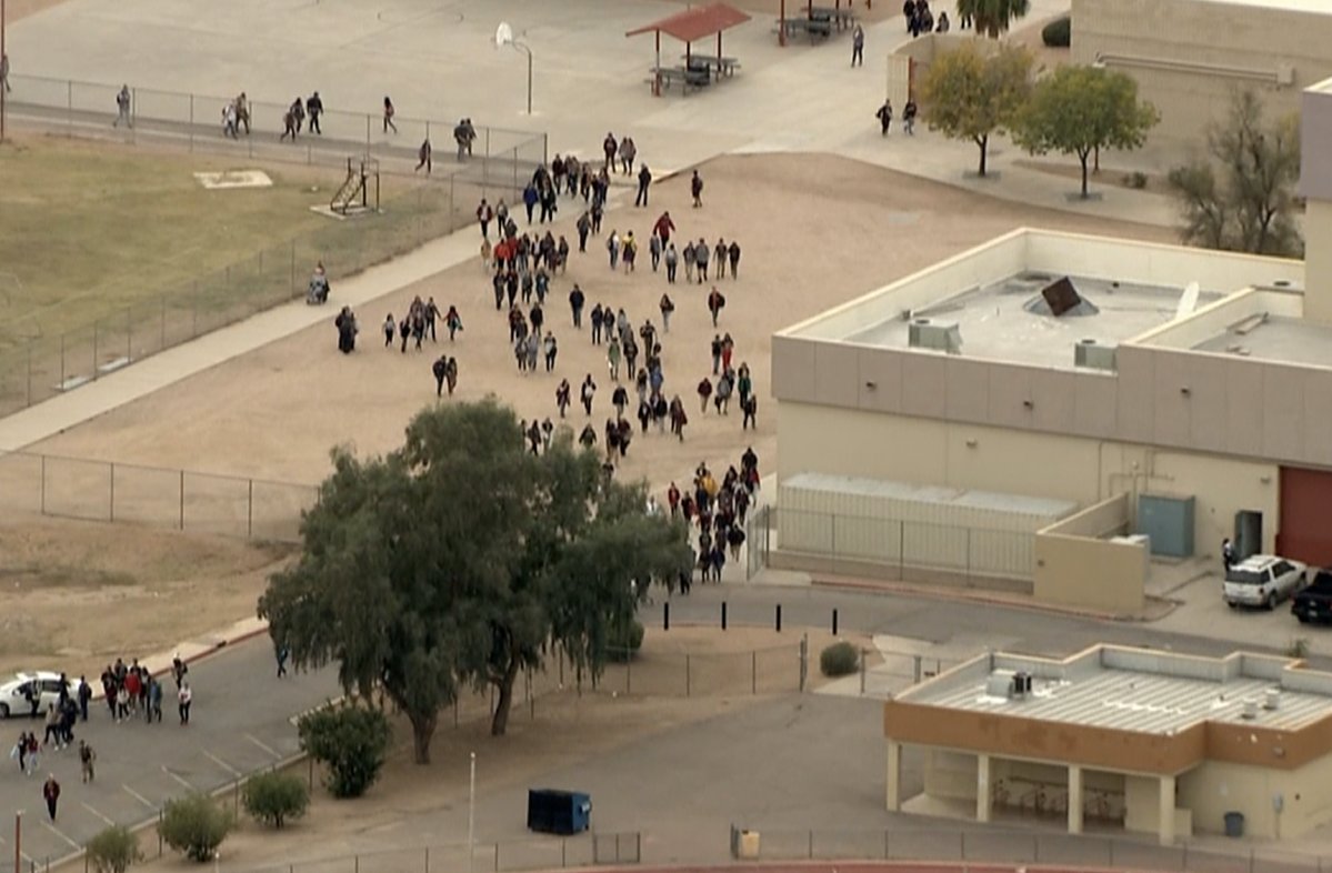 Students are being released from Apache Junction High School after being placed on lockdown due to a reported threat on campus