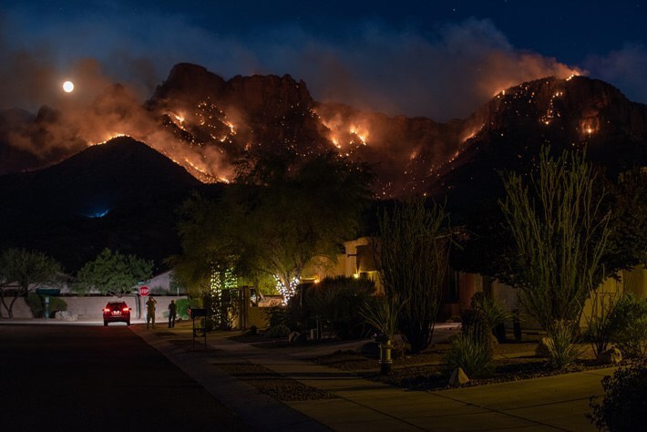 Crews in the Tucson-area are working to get control of the Bighorn Fire in the Coronado National Forest. The Bighorn Fire is about 1,000 acres in the Catalina Mountains and is zero percent contained.