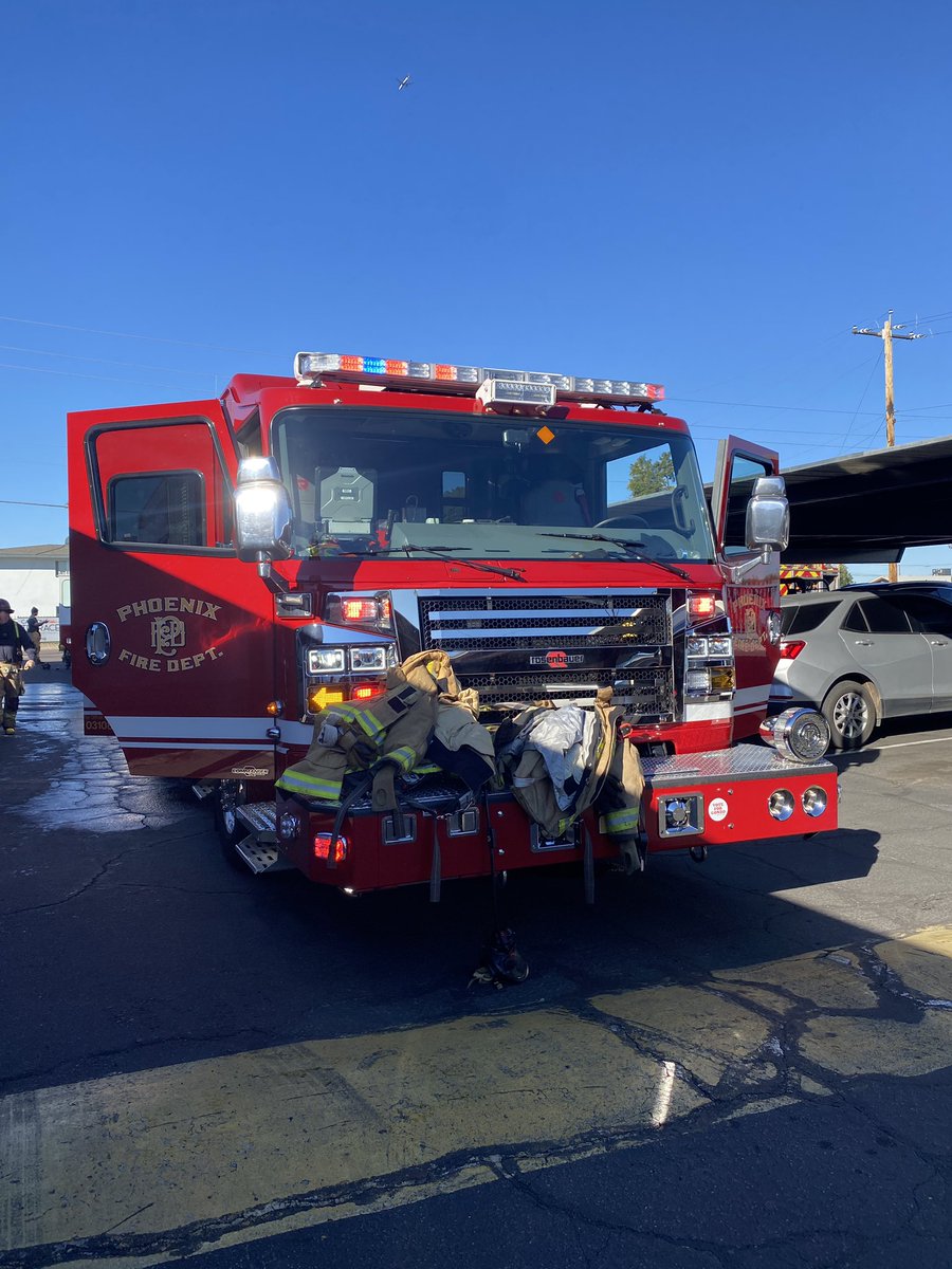 Firefighters have extinguished a first floor apartment fire near 35th Ave & Camelback. Crews arrived to find thick smoke coming from the entryway of the unit. Quick action from all personnel on the fire-ground contributed to a rapid extinguishment