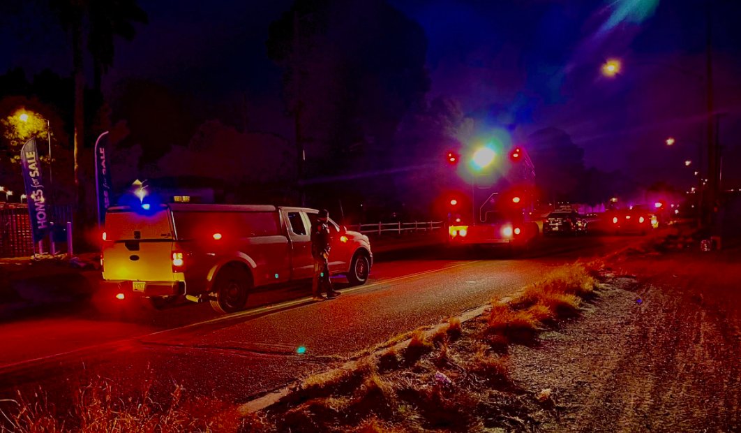 Tucson police at the scene of officer-involved shooting ;