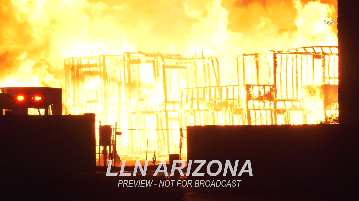 moment the apartment building collapses on itself during the massive blaze