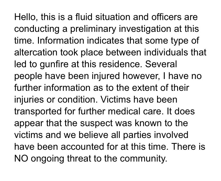 Surprise PD working a serious shooting scene. Multiple people shot. PIO not releasing conditions but scanner traffic & Fire response indicates 3+ people critically injured. Unclear what led to the altercation but there's no ongoing threat