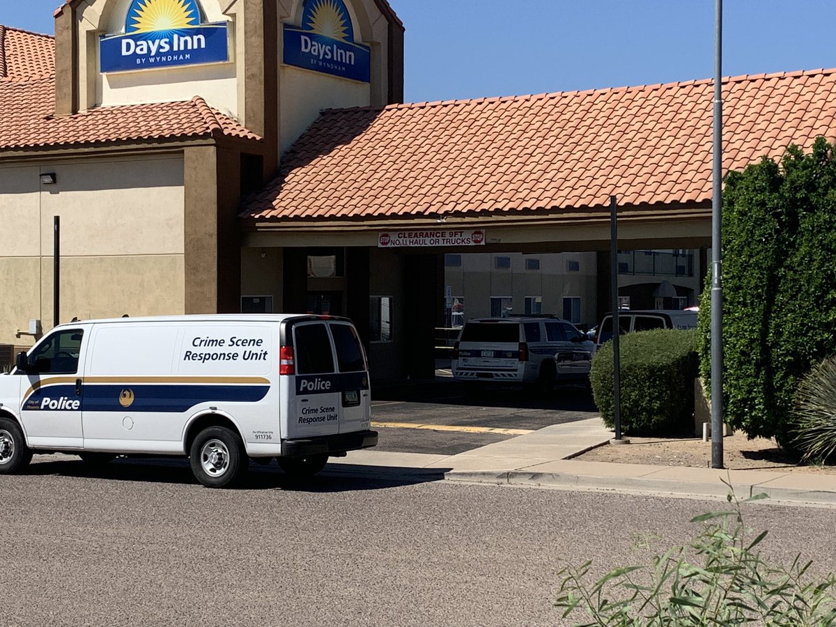 Police investigation near I17 and Deer Valley Rd- suspect opens fire at random, shooting at motel, businesses,  bystanders, and officers. Suspect killed 2 people, injured 5, and possibly took his own life. 2 officers injured, non-life threatening fox10phoenix