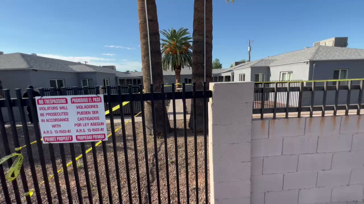 Phoenix police investigating a homicide off Mountain View Rd.  Just past 19th Ave.   This building is surrounding by several metal fences, security cameras all around and several units.