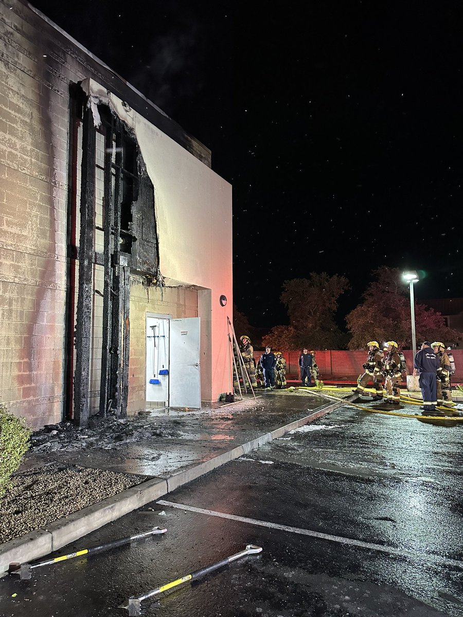 Firefighters extinguished an exterior fire in a strip mall near 51st Ave and Southern. Crews arrived on scene just before midnight and made a quick stop on the fire, preventing it from spreading into the building. No injuries reported and the cause of the fire has not been determined