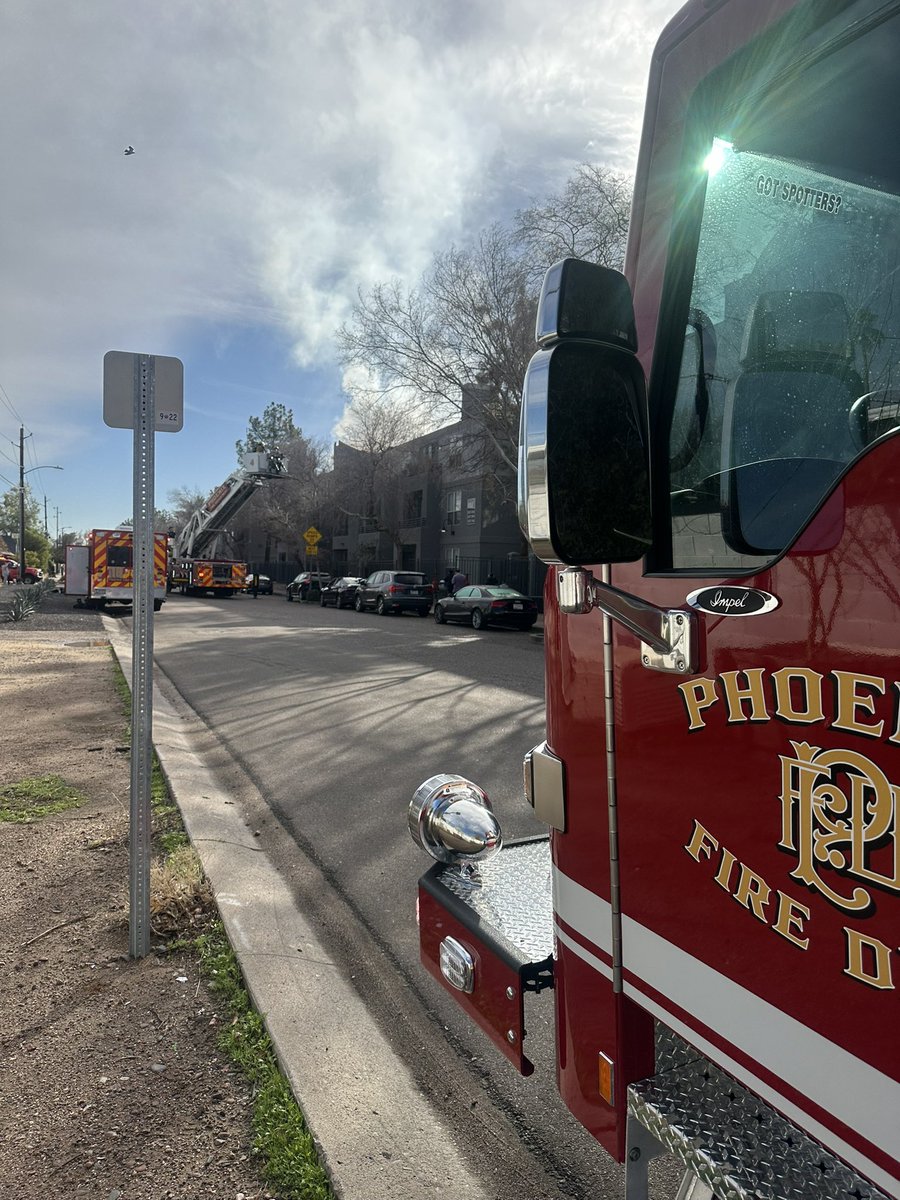 Firefighters have fire control of an attic fire in a three-story apartment complex near Central in Indian school Rd. Crews were able to search and clear the building of any residents. Firefighters are now extinguishing any hotspots. No injuries reported