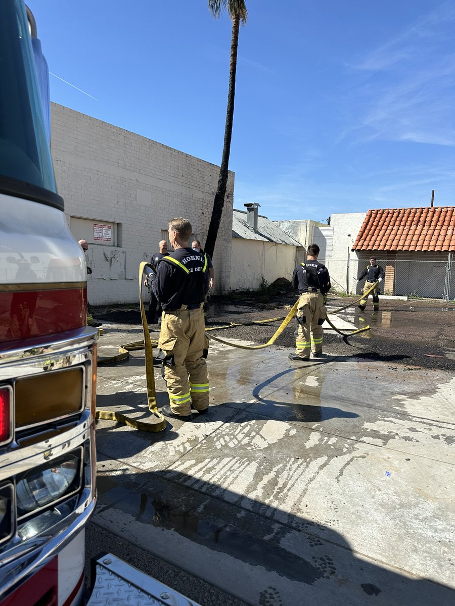 Firefighters have extinguished a fire in a vacant building, located near Central and Buckeye Rd. The fire appears to have started on the roof and extended into a palm tree. There were no injuries in the causes under investigation
