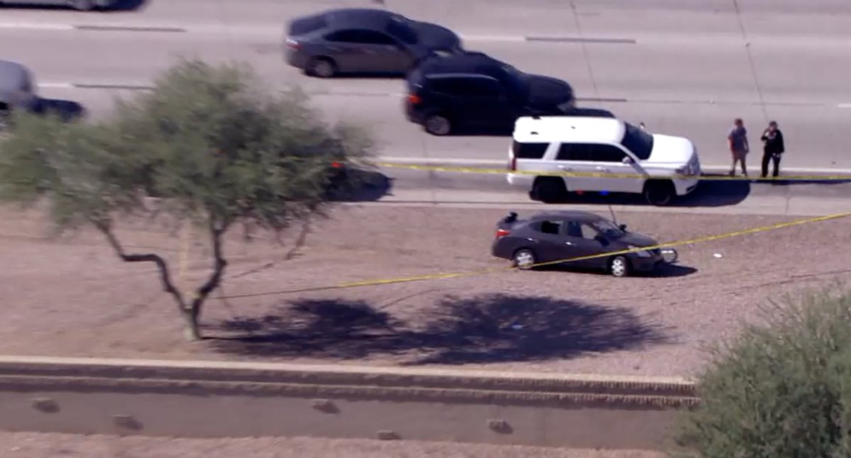 DPS says one person is in custody in connection to a shooting along the US 60 in Mesa this morning
