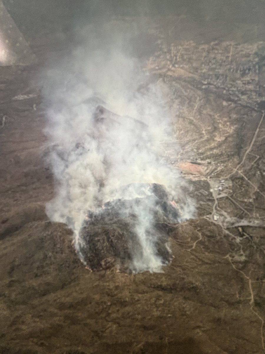 600 acres per fire operations.  Fire behavior has moderated, but remains active on east side near Hillside Road. Crews conducting firing ops along NE flank of fire as part of structure protection to the mine. 