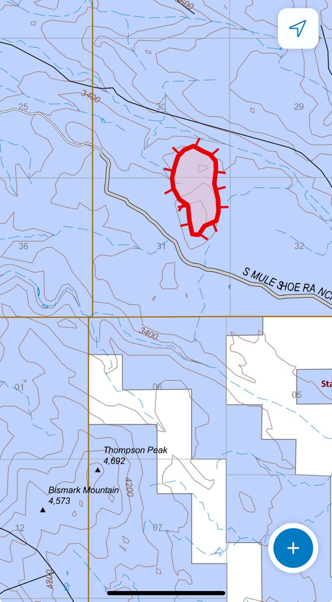 Fire activity has quieted down. One piece on west side burning up &amp; back into the black. Overhead monitoring the fire at this time due to the remote location and inaccessible terrain. Very low risk to transmission lines. Some resources on standby if necessary. Aircraft also ThompsonFire continues to burn W. of Skull Valley in Yavapai County. 94-acre fire started 