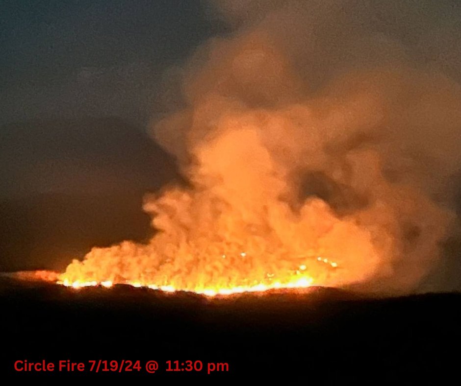 CircleFire estimated at 200 acres and burning at the base of Antelope Peak. Fire is backing through grass and brush.  with approximate location in comments. RomeroFire : Fire is burning in grass and brush with an estimated size of 2,000 acres. Fire is spreading to the West and North. Those in the surrounding area should expect to see fire activity through the night.   