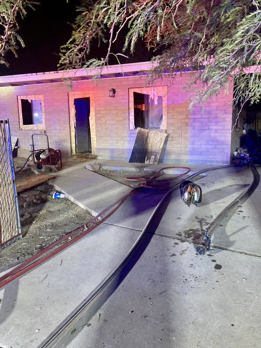 HOUSE FIRE The Tucson Fire Department responded to a fire at a vacant home in the 400 block of W. Mabel Street. Battalion 1 arrived five minutes later and had the fire under control by 6:33. No injuries reported.The cause of the fire is under investigation