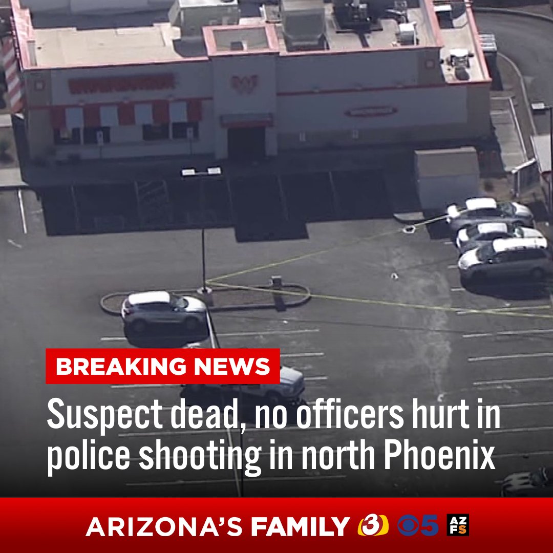 Phoenix police confirmed that the suspect died on scene. Both directions of Thunderbird from 31st Avenue to I-17 will be closed for an extended portion of the day