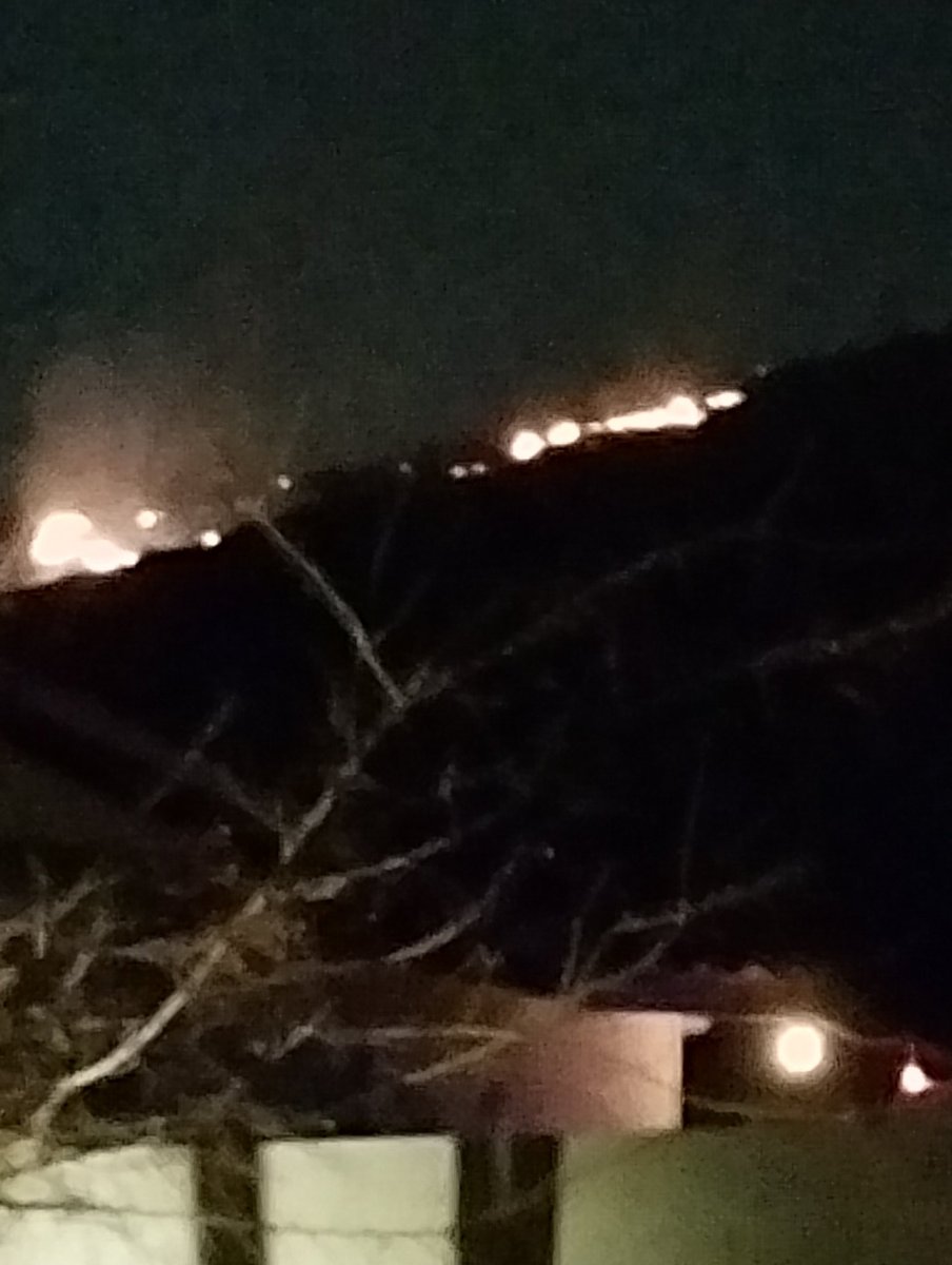 Big and unusual fire on South mountain on the north side by 32nd street