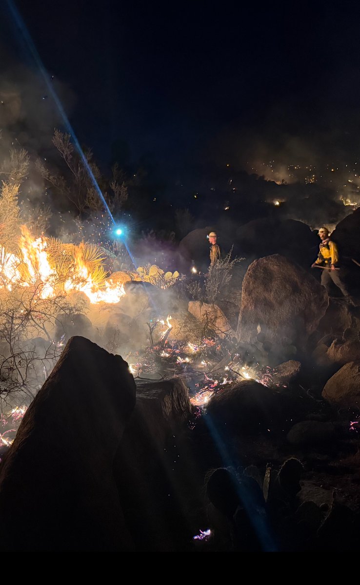 Overnight, firefighters conducted successful firing ops along a 2-track road on the NW side of the fire. They are working south up into a saddle bet. Sadies Peak & Kingsbury Mtn. Today resources will prep the road for add'l firing ops Sun. night as part of overall, full suppression efforts.  The fire was mapped this morning at 866 acres. It remains 10% contained.
