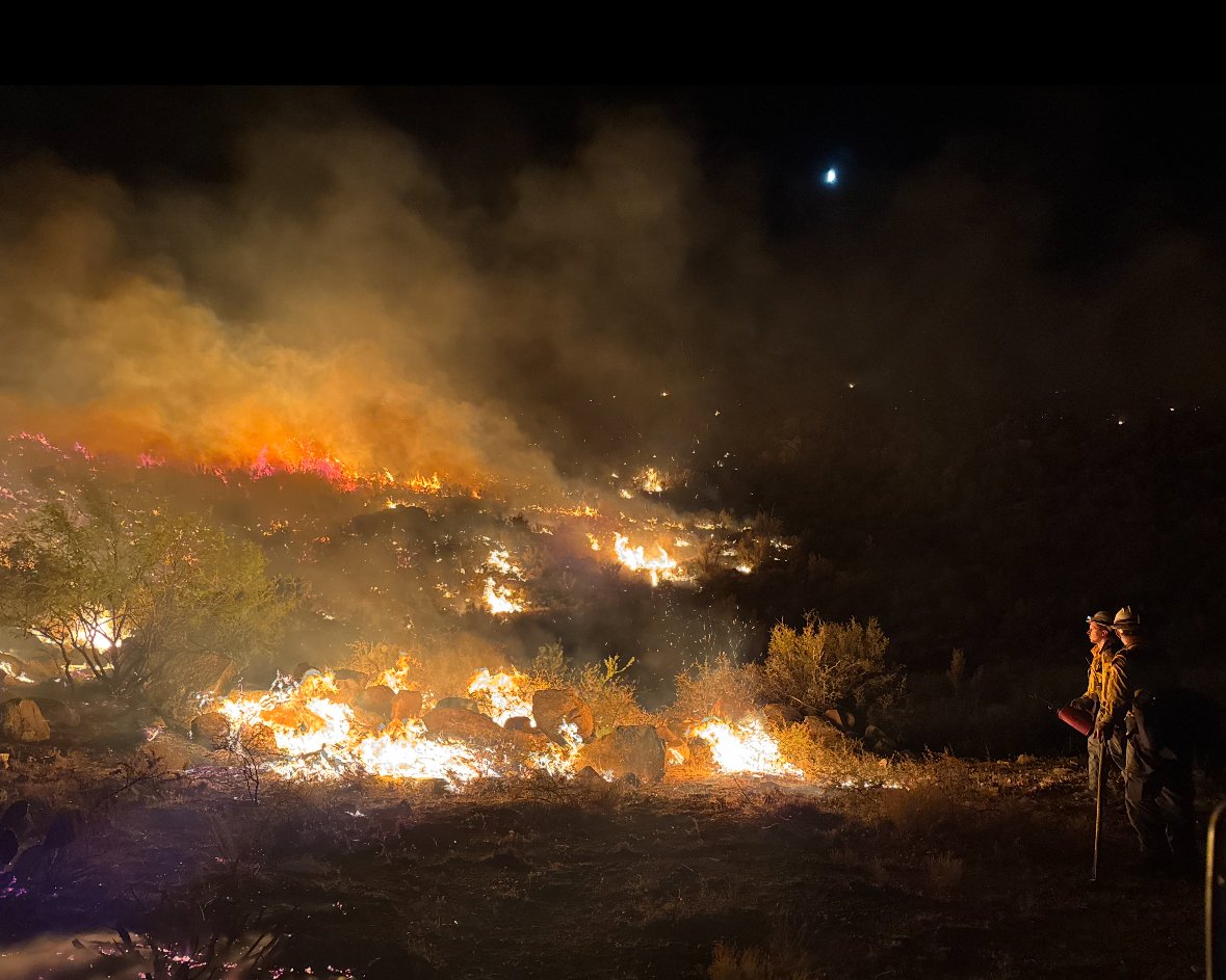 Overnight, firefighters conducted successful firing ops along a 2-track road on the NW side of the fire. They are working south up into a saddle bet. Sadies Peak & Kingsbury Mtn. Today resources will prep the road for add'l firing ops Sun. night as part of overall, full suppression efforts.  The fire was mapped this morning at 866 acres. It remains 10% contained.
