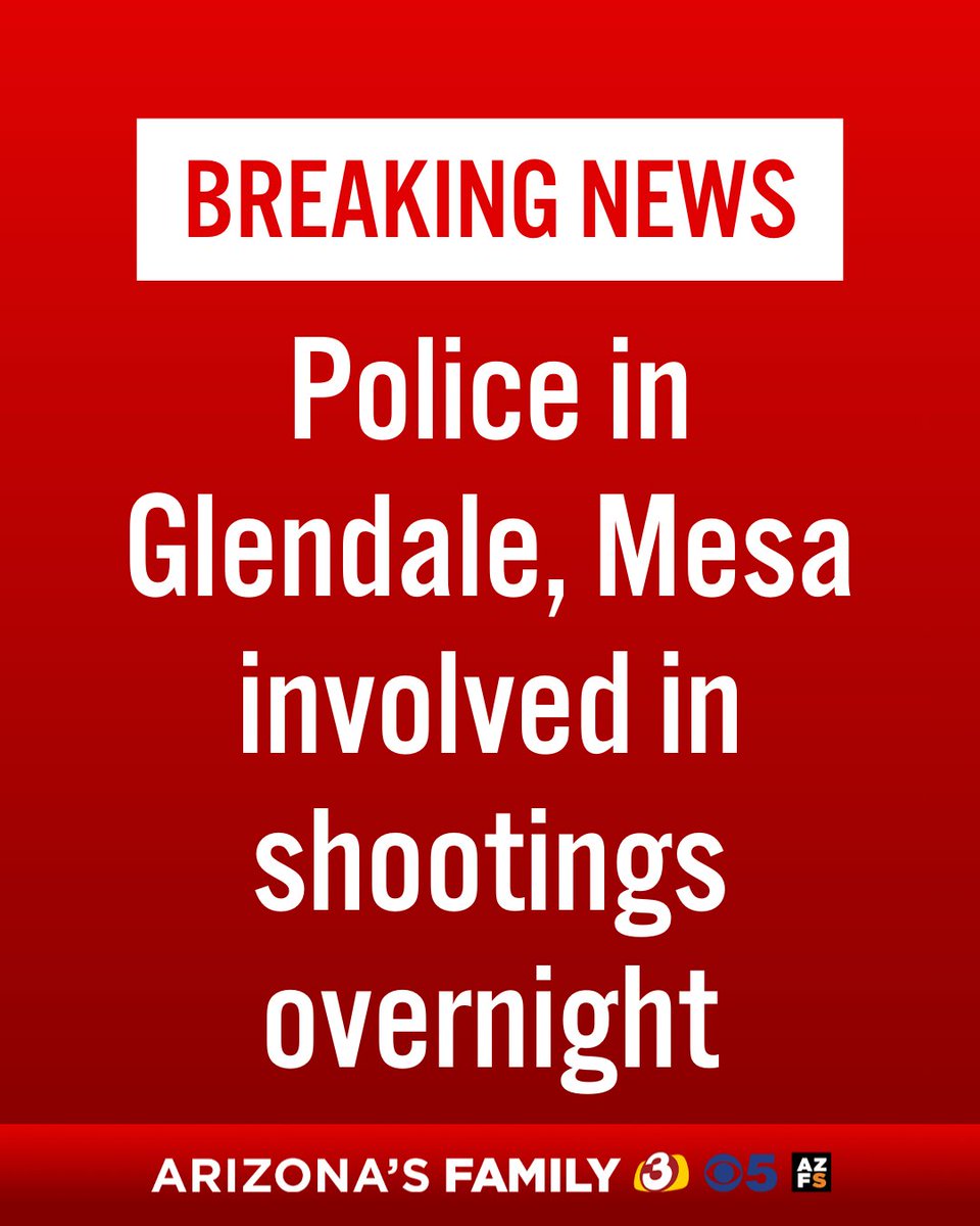 Two Valley police departments were involved in shootings overnight. Glendale: