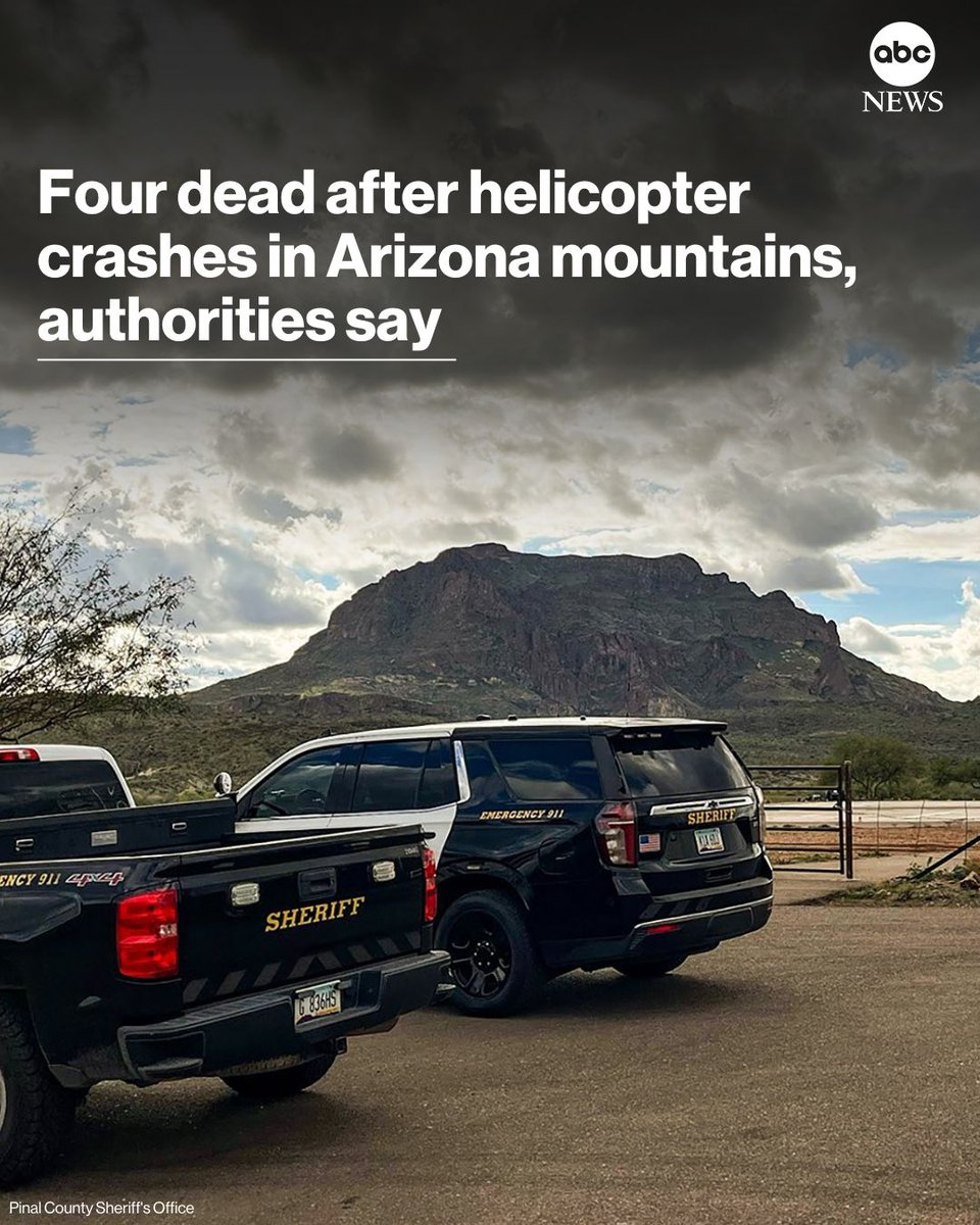 A private helicopter crashed in a mountain range outside Phoenix on Friday, killing all four people aboard, authorities said