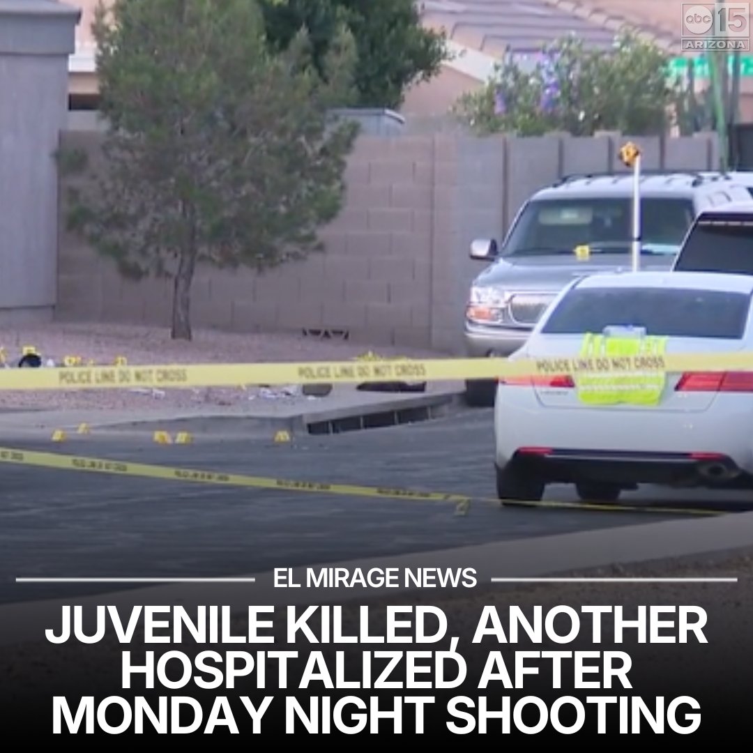 El Mirage PD now says one juvenile is dead and another is hospitalized after a shooting last night.
