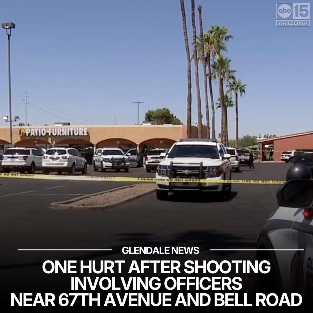 One person is injured from a shooting involving Glendale police officers this afternoon near 67th Ave. and Bell Road. No officers are injured. The investigation is ongoing