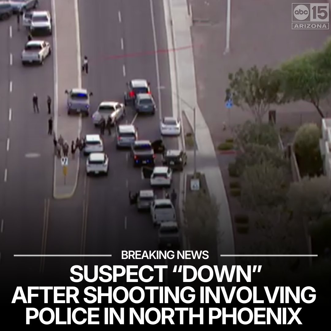 Officials say one person is down after a shooting involving Phoenix police officers near Interstate 17 and Pinnacle Peak Road. No officers were injured