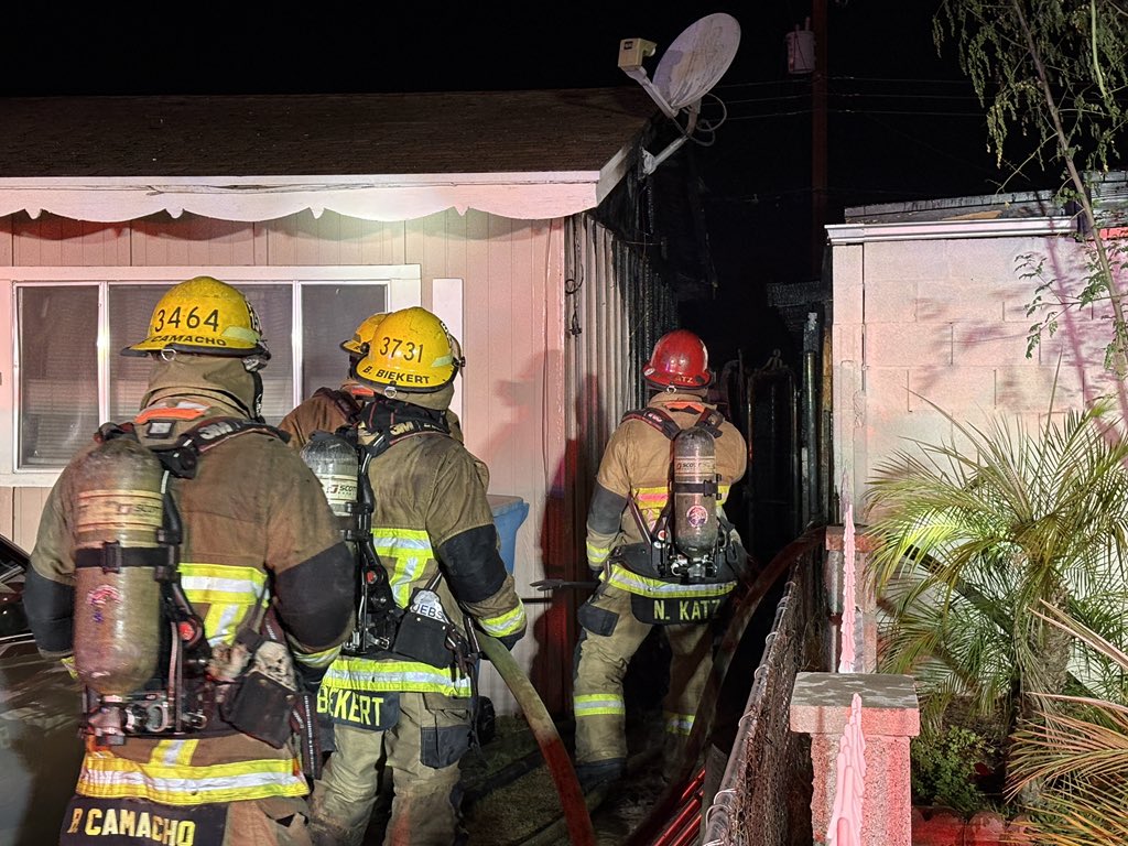 Firefighters have extinguished a 1st Alarm double house fire near 51st Ave and Thomas. A total of 8 people are displaced, and personnel from the Community Assistance Program are assisting with their needs. No injuries were reported. 
