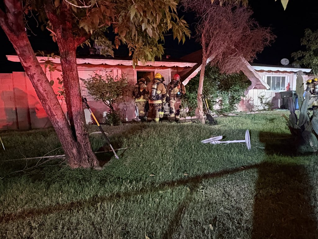 Firefighters have extinguished a 1st Alarm double house fire near 51st Ave and Thomas. A total of 8 people are displaced, and personnel from the Community Assistance Program are assisting with their needs. No injuries were reported. 