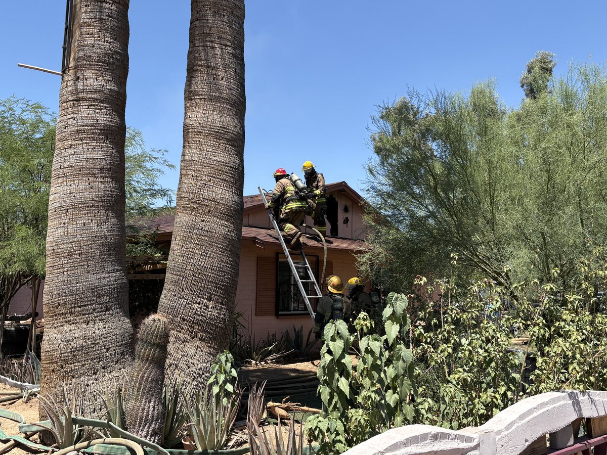 Phoenix and Glendale firefighters are fighting a house fire near 63rd Ave and Indian School Rd. No injuries reported at this time