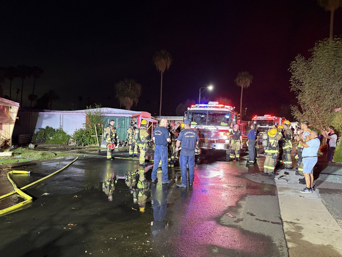 Firefighters were able to make a quick attack on the fully involved mobile home and kept it from extending to other homes. No injuries are reported